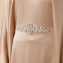Load image into Gallery viewer, Modest Kaftan for Special Occasions: Batwing Abaya With Rhinestone Waist (MA135)