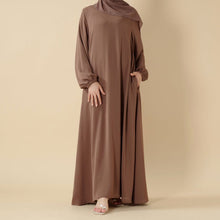 Load image into Gallery viewer, Modest Luxury Premium Nida Abaya | Zoom Umbrella Cut Summer Abaya (MA233)