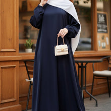 Load image into Gallery viewer, Modest Luxury Premium Satin Abaya | Umbrella Cut A-Line Abaya with Pockets (MA311)