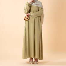 Load image into Gallery viewer, Modest Luxury Premium Satin Abaya | Umbrella Cut A-Line Abaya with Pockets (MA311)