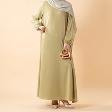 Load image into Gallery viewer, Modest Luxury Premium Satin Abaya | Umbrella Cut A-Line Abaya with Pockets (MA311)