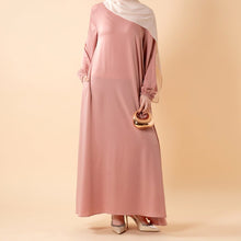Load image into Gallery viewer, Modest Luxury Premium Satin Abaya | Umbrella Cut A-Line Abaya with Pockets (MA311)