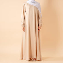 Load image into Gallery viewer, Modest Luxury Premium Satin Abaya | Umbrella Cut A-Line Abaya with Pockets (MA311)