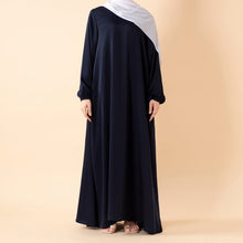 Load image into Gallery viewer, Modest Luxury Premium Satin Abaya | Umbrella Cut A-Line Abaya with Pockets (MA311)