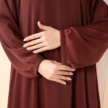 Load image into Gallery viewer, Modest Luxury Premium Satin Abaya | Umbrella Cut A-Line Abaya with Pockets (MA311)