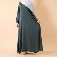 Load image into Gallery viewer, Modest Luxury Premium Satin Abaya | Umbrella Cut A-Line Abaya with Pockets (MA311)