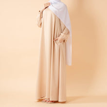 Load image into Gallery viewer, Modest Luxury Premium Satin Abaya | Umbrella Cut A-Line Abaya with Pockets (MA311)