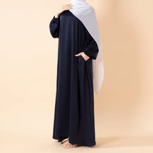 Load image into Gallery viewer, Modest Luxury Premium Satin Abaya | Umbrella Cut A-Line Abaya with Pockets (MA311)