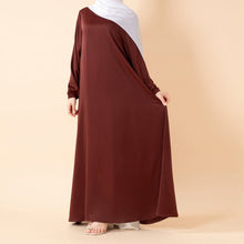 Load image into Gallery viewer, Modest Luxury Premium Satin Abaya | Umbrella Cut A-Line Abaya with Pockets (MA311)