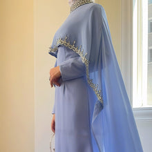 Load image into Gallery viewer, Celestial Rhinestone Cape Abaya | Luxury 2-Piece Set (MA251)
