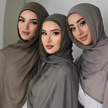 Load image into Gallery viewer, Modesty Pure Color Hijab &amp; Undercap 2-Piece Set (MH174)