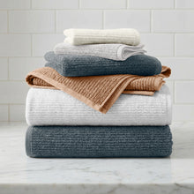 Load image into Gallery viewer, Turkish Cotton Ribbed 6-Piece Bath Towel Set - Georgiana Collection