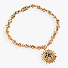 Load image into Gallery viewer, 'Mom, A Title Above Queen' Beaded Stretch Charm Bracelet