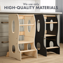 Load image into Gallery viewer, Stable Montessori Tower: Wooden Growing Chair - Grey