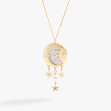 Load image into Gallery viewer, Moon and Sun Multicharm Necklace
