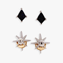 Load image into Gallery viewer, Moon Magic Celestial Earring Set of 2