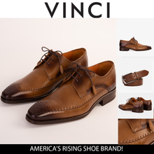 Load image into Gallery viewer, The Moon Tan Leather Derby Men Shoe