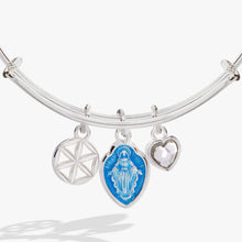 Load image into Gallery viewer, Faith and Family Mother Mary Charm Bangle