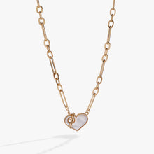 Load image into Gallery viewer, Heart Mother of Pearl Toggle Necklace
