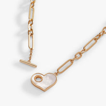 Load image into Gallery viewer, Heart Mother of Pearl Toggle Necklace