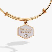 Load image into Gallery viewer, Mother of the Bride Mother of Pearl Charm Bangle