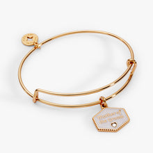 Load image into Gallery viewer, Mother of the Groom Mother of Pearl Charm Bangle