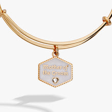 Load image into Gallery viewer, Mother of the Groom Mother of Pearl Charm Bangle