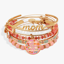 Load image into Gallery viewer, 'Mom Is Just Wow Upside Down' Bangle Set of 5