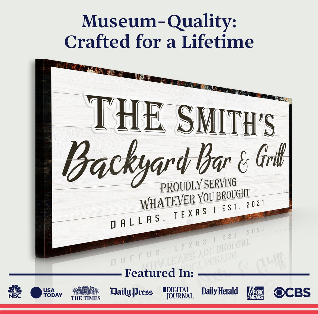 Backyard Bar & Grill Sign XIX