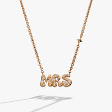 Load image into Gallery viewer, 'Mrs' Bubble Crystal Pendant Necklace