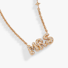 Load image into Gallery viewer, 'Mrs' Bubble Crystal Pendant Necklace