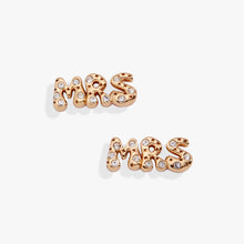 Load image into Gallery viewer, 'Mrs' Bubble Crystal Stud Earrings