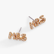 Load image into Gallery viewer, 'Mrs' Bubble Crystal Stud Earrings