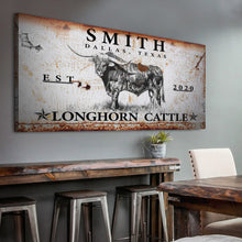 Load image into Gallery viewer, Longhorn Rustic Cattle Sign III