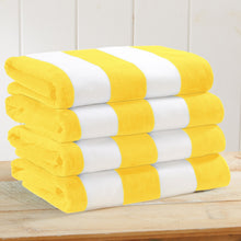 Load image into Gallery viewer, Cotton Velour Cabana Stripe Beach Towel - Novia Collection
