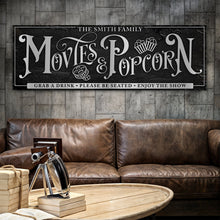 Load image into Gallery viewer, Personalized Movies &amp; Popcorn Sign