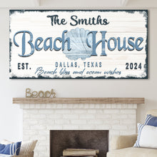 Load image into Gallery viewer, Personalized Beach House Sign IV