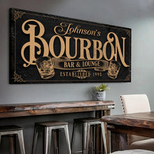 Load image into Gallery viewer, Personalized Bourbon Bar Sign II