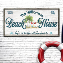 Load image into Gallery viewer, Personalized Beach House Sign III