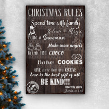 Load image into Gallery viewer, Christmas Rules Sign