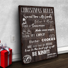 Load image into Gallery viewer, Christmas Rules Sign