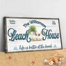 Load image into Gallery viewer, Personalized Beach House Sign III