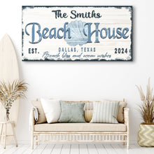 Load image into Gallery viewer, Personalized Beach House Sign IV