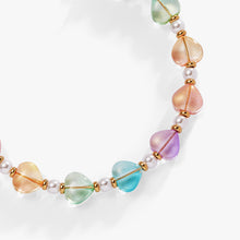 Load image into Gallery viewer, Colorful Heart Beaded Bangle