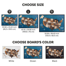 Load image into Gallery viewer, 3D Wooden USA Map on Board Multicolor