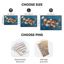 Load image into Gallery viewer, 3D Wooden USA Map on Board Multicolor
