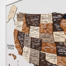 Load image into Gallery viewer, 3D Wooden USA Map on Board Multicolor
