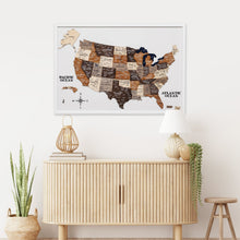 Load image into Gallery viewer, 3D Wooden USA Map on Board Multicolor
