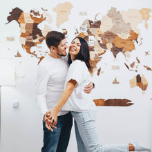 Load image into Gallery viewer, 3D Wooden World Map Multicolor