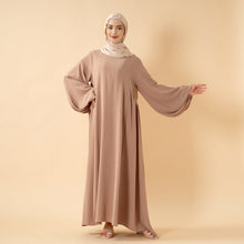 Load image into Gallery viewer, Relaxed Fit Lantern Sleeves Crepe Abaya (MA190)
